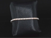 Rose tennisarmband met briljanten - afbeelding 2 van  4