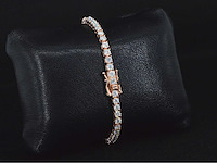 Rose tennisarmband met briljanten - afbeelding 4 van  4