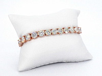 Rose tennisarmband met briljanten - afbeelding 4 van  9