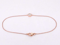 Rosegouden armband 0.10 carat diamant - afbeelding 5 van  6