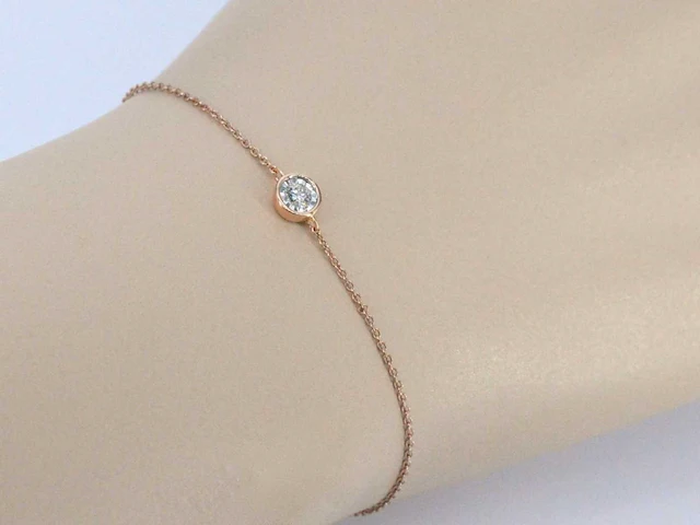 Rosegouden armband diamant 0.10 ct - afbeelding 2 van  7