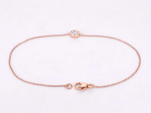 Rosegouden armband diamant 0.10 ct - afbeelding 4 van  7