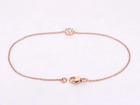 Rosegouden armband diamant 0.10 ct - afbeelding 4 van  7