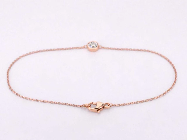 Rosegouden armband diamant 0.10 ct - afbeelding 5 van  7