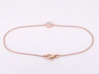 Rosegouden armband diamant 0.10 ct - afbeelding 5 van  7