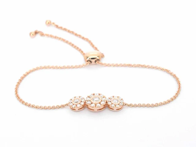 Roségouden armband diamant - afbeelding 1 van  7