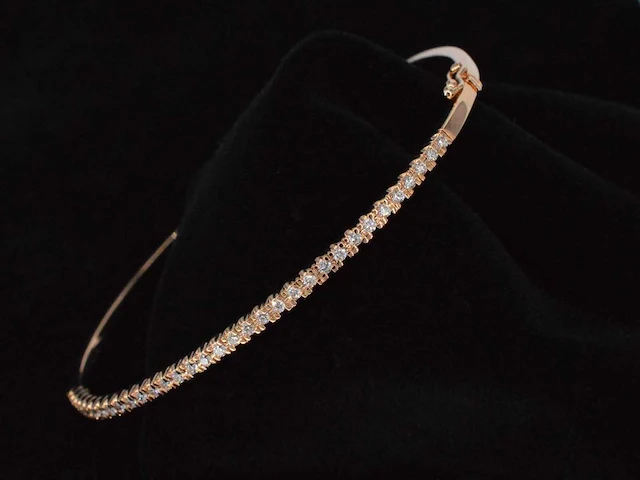 Roségouden armband diamant - afbeelding 1 van  11