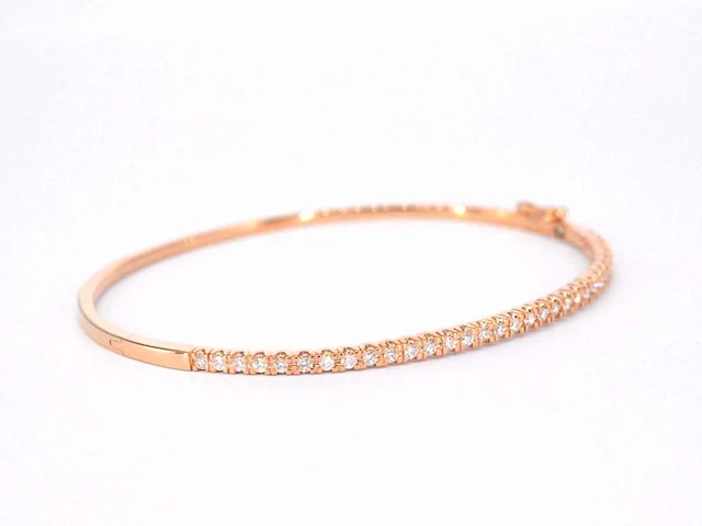Roségouden armband diamant - afbeelding 10 van  11