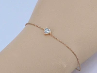 Rosegouden armband hartje diamant - afbeelding 2 van  7