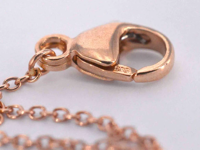 Rosegouden armband hartje diamant - afbeelding 6 van  7