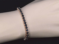 Rosegouden armband met 16.00 carat zwarte briljant geslepen diamanten - afbeelding 3 van  10