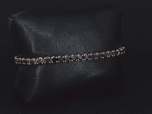 Rosegouden armband met 16.00 carat zwarte briljant geslepen diamanten - afbeelding 7 van  10