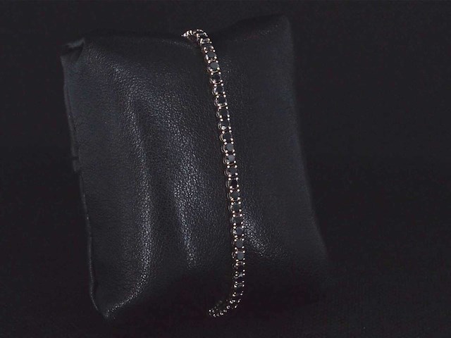 Rosegouden armband met 7.00 carat zwarte briljant geslepen diamanten - afbeelding 5 van  8