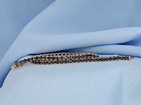 Rosegouden armband met 7.00 carat zwarte briljant geslepen diamanten