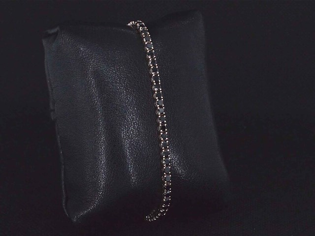 Rosegouden armband met 7.00 carat zwarte briljant geslepen diamanten - afbeelding 4 van  8