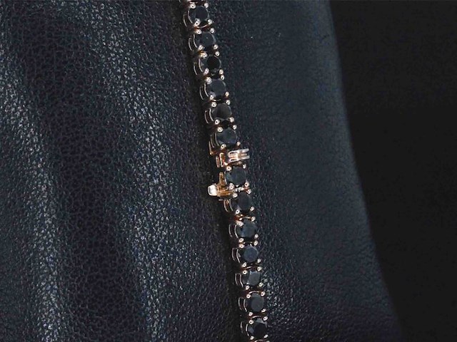 Rosegouden armband met 7.00 carat zwarte briljant geslepen diamanten - afbeelding 6 van  8