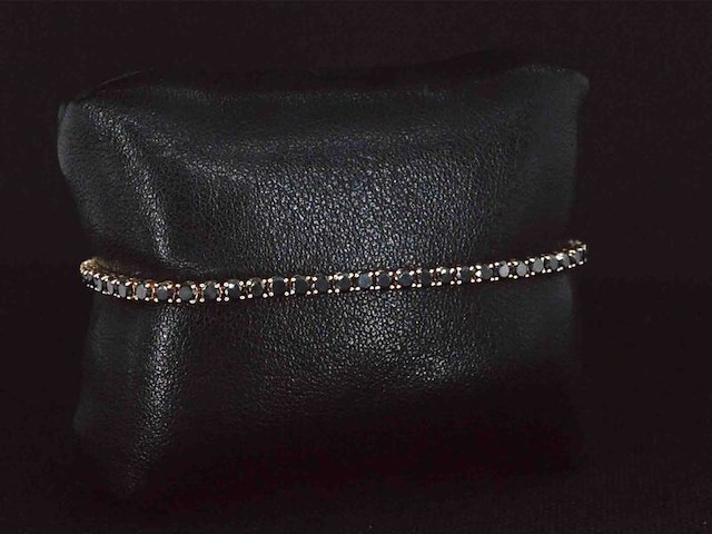 Rosegouden armband met 7.00 carat zwarte briljant geslepen diamanten - afbeelding 7 van  9