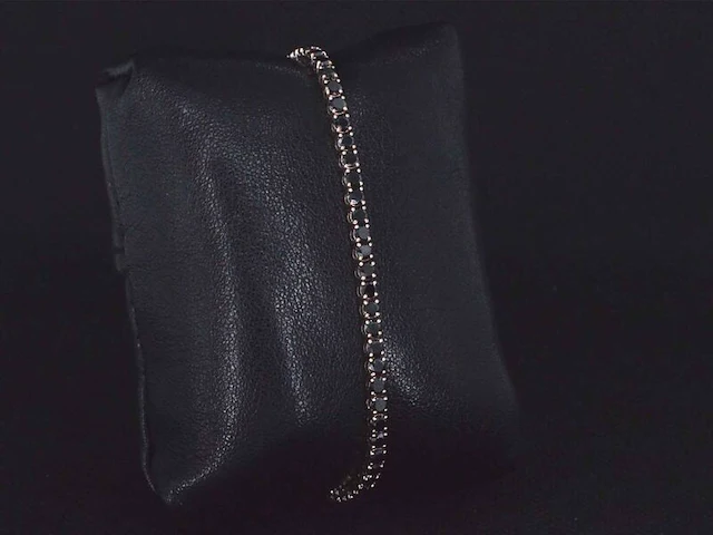Rosegouden armband met 7.00 carat zwarte briljant geslepen diamanten - afbeelding 4 van  9