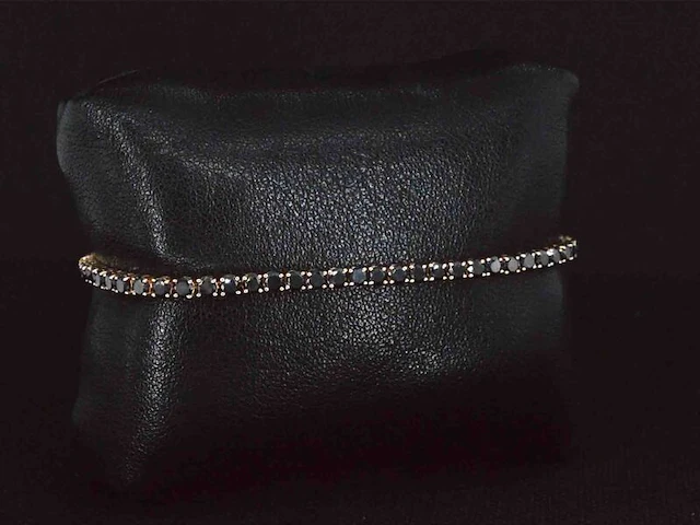 Rosegouden armband met 7.00 carat zwarte briljant geslepen diamanten - afbeelding 7 van  9
