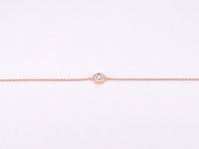 Rosegouden armband met diamant 0.10 carat - afbeelding 1 van  7