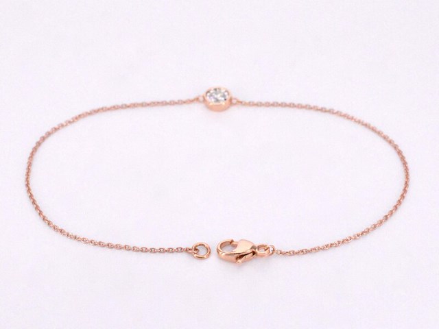Rosegouden armband met diamant 0.10 carat - afbeelding 3 van  7