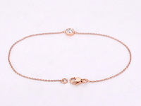 Rosegouden armband met diamant 0.10 carat - afbeelding 3 van  7