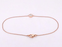 Rosegouden armband met diamant 0.10 carat - afbeelding 4 van  7