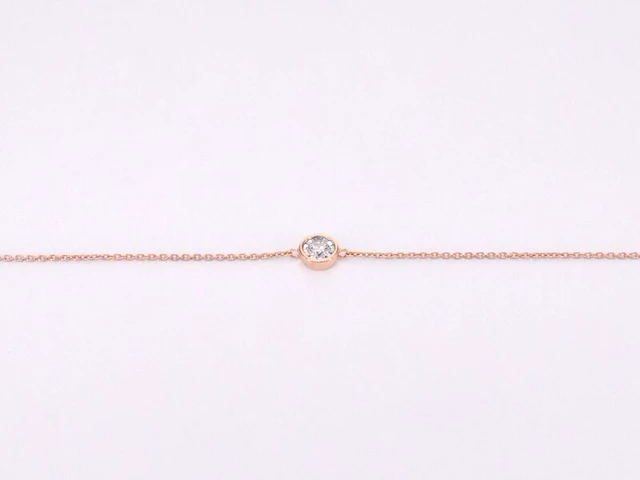 Rosegouden armband met diamant 0.10 carat - afbeelding 1 van  5