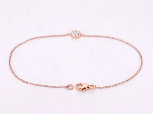 Rosegouden armband met diamant 0.10 carat - afbeelding 3 van  5
