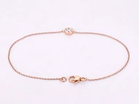Rosegouden armband met diamant 0.10 carat - afbeelding 3 van  5
