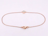 Rosegouden armband met diamant 0.10 carat - afbeelding 4 van  5