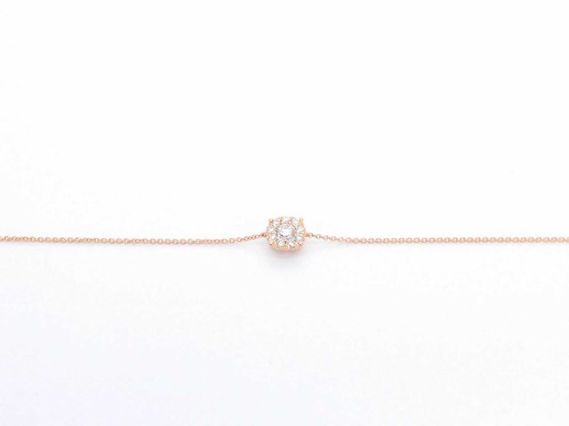 Rosegouden armband met diamanten bedel - afbeelding 6 van  7