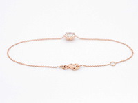 Rosegouden armband met diamanten bedel - afbeelding 3 van  4