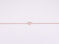Rosegouden armband met diamanten hartje 0.10 carat - afbeelding 6 van  7