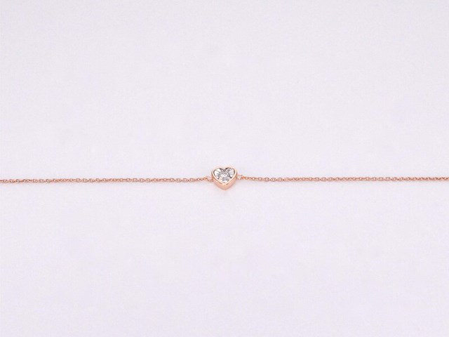 Rosegouden armband met diamanten hartje 0.10 carat - afbeelding 5 van  8