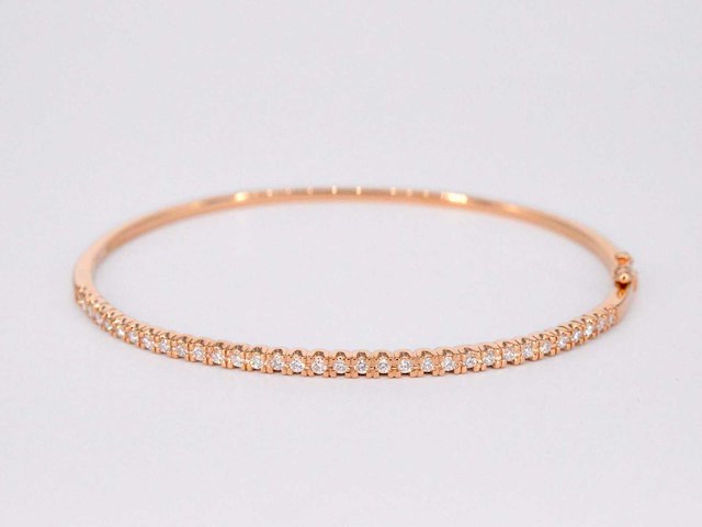 Rosegouden armband met diamanten - afbeelding 1 van  11