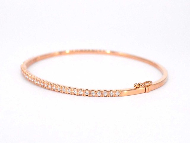 Rosegouden armband met diamanten - afbeelding 6 van  11