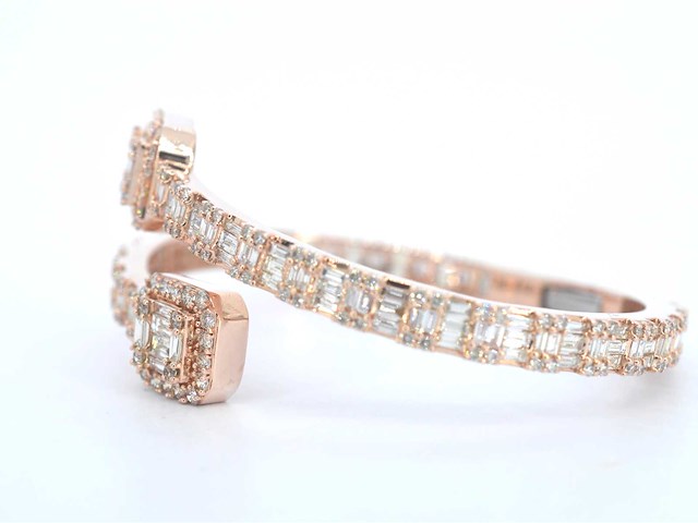 Rosegouden armband met diamanten - afbeelding 7 van  11