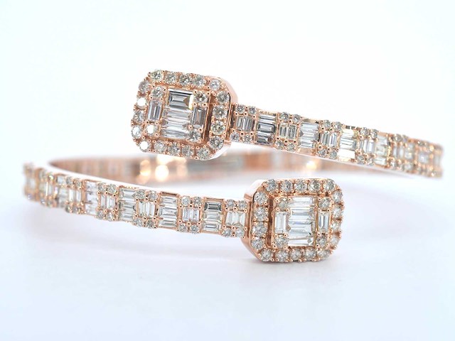 Rosegouden armband met diamanten - afbeelding 8 van  11