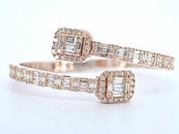 Rosegouden armband met diamanten - afbeelding 8 van  11