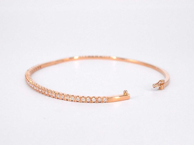 Rosegouden armband met diamanten - afbeelding 9 van  11