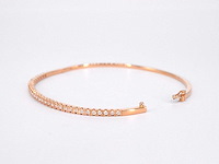Rosegouden armband met diamanten - afbeelding 9 van  11