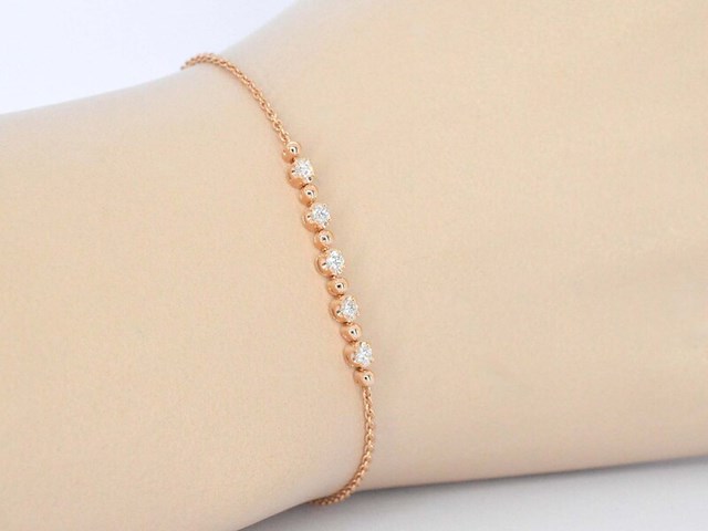 Rosegouden armband met diamanten - afbeelding 2 van  8