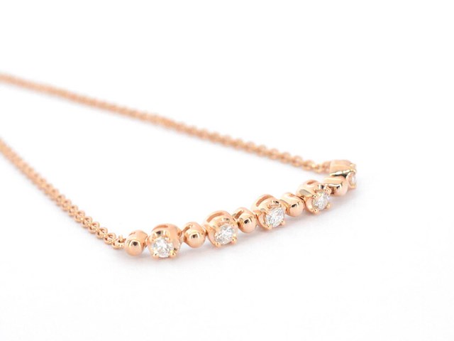 Rosegouden armband met diamanten - afbeelding 5 van  8