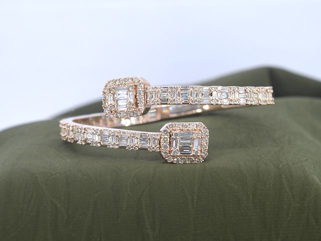 Rosegouden armband met diamanten - afbeelding 2 van  12