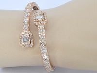 Rosegouden armband met diamanten - afbeelding 5 van  12