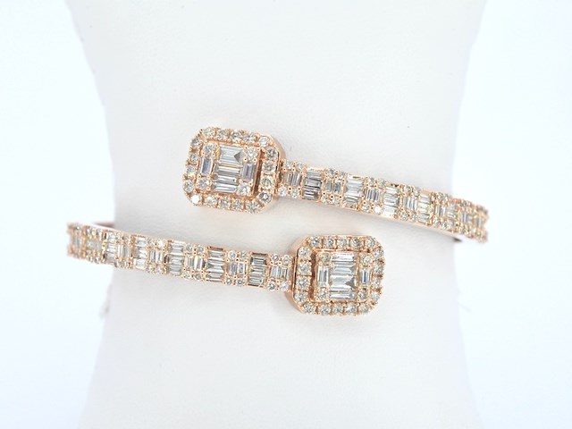 Rosegouden armband met diamanten - afbeelding 11 van  12