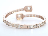 Rosegouden armband met diamanten - afbeelding 9 van  12