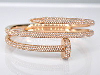 Rosegouden armband met diamanten - afbeelding 1 van  8