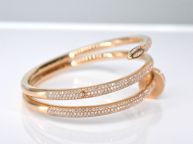 Rosegouden armband met diamanten - afbeelding 4 van  8